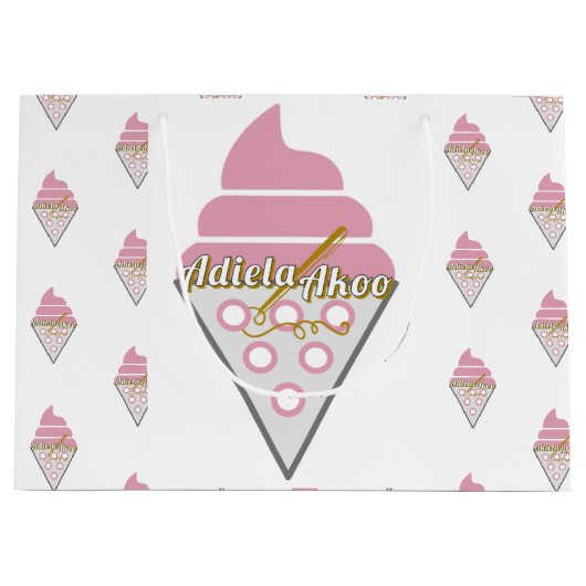 抗し難いアイスクリーム抱き枕バイアディラアコー ラージペーパーバッグ (正面)