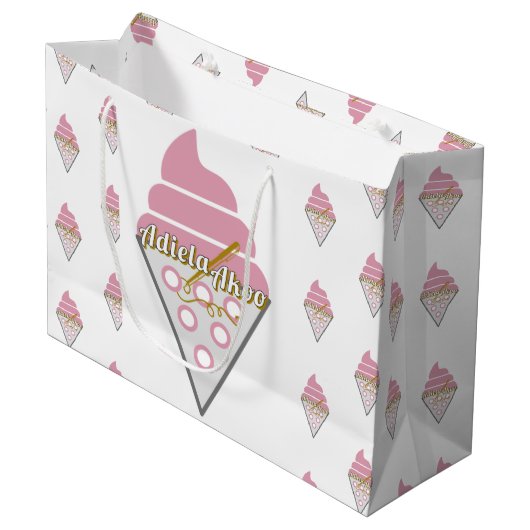 抗し難いアイスクリーム抱き枕バイアディラアコー ラージペーパーバッグ (正面アングル)