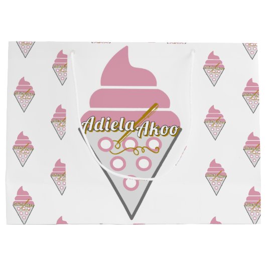 抗し難いアイスクリーム抱き枕バイアディラアコー ラージペーパーバッグ (裏面)