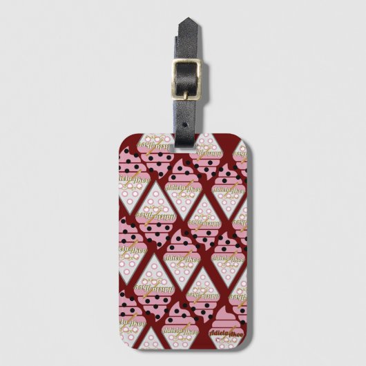 抗し難いアイスクリーム振りかけるベリーラゲージタグ ラゲッジタグ (正面縦)