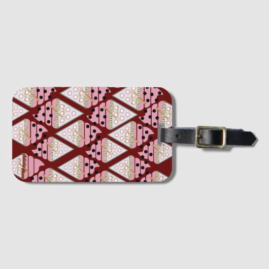 抗し難いアイスクリーム振りかけるベリーラゲージタグ ラゲッジタグ (正面横)