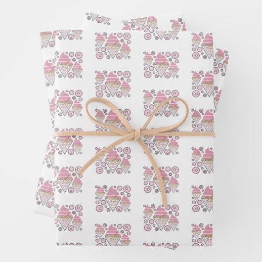 抗し難いアイスクリーム甘草ラッピング紙 ラッピングペーパーシート (インサイチュ)