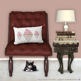 抗し難いアイスクリーム装飾用クッションバイアディラアコー ランバークッション