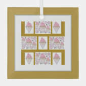 抗し難いアイスクリームLicorice n Caramel ガラスオーナメント (正面)