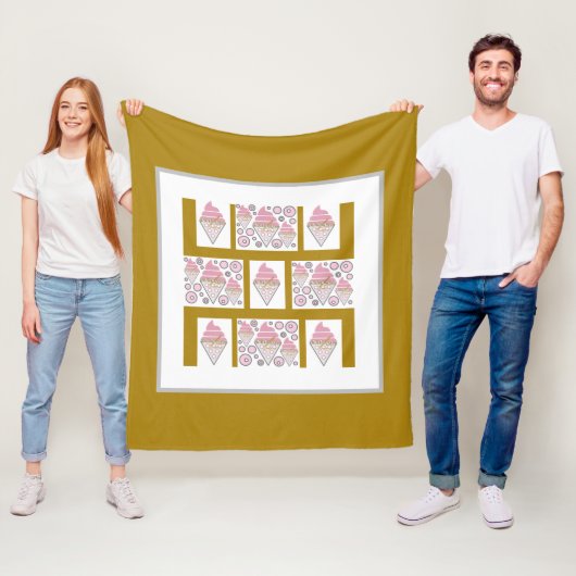 抗し難いアイスクリームLicorice n Caramel フリースブランケット (インサイチュ)