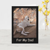 抗し難いピットブルポーチドッグファザーズデイカード カード (黄色い花)