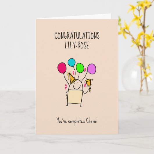 抗ガン剤治療終了! カード (黄色い花)