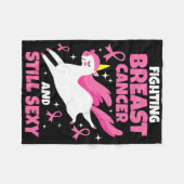 抗ユニコーン乳がん フリースブランケット (正面(横))