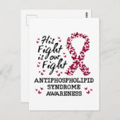 抗リン脂質症候群認識度、彼の戦いは ポストカード (正面/裏面)