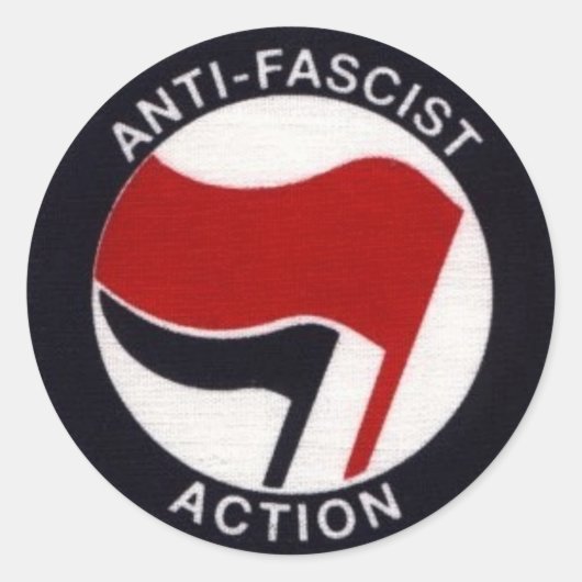 抗国旗のケラシゴ ラウンドシール (正面)