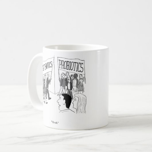 抗生物質とプロバイオティクスのコーヒーマグ コーヒーマグカップ (正面左)