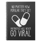 抗生物質ウイルス科学研究者薬剤師 ノートブック (正面)
