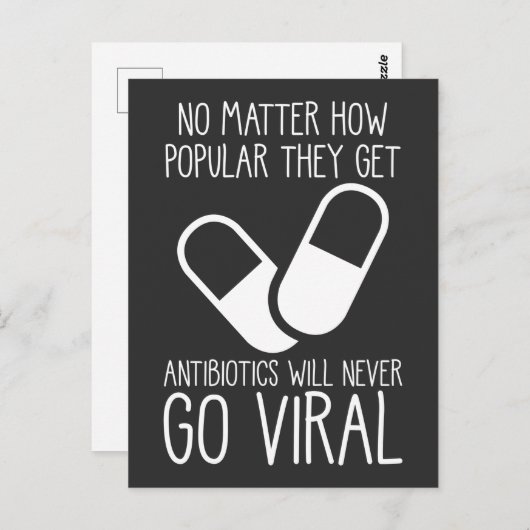 抗生物質ウイルス科学研究者薬剤師 ポストカード (正面/裏面)