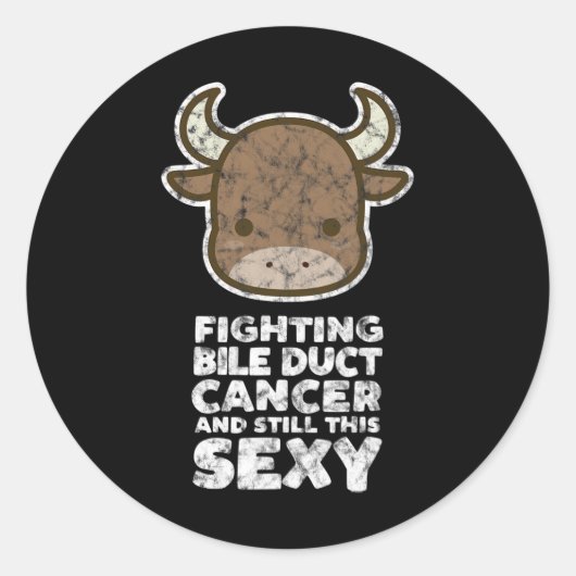 抗胆管がんY引用文かわいい ラウンドシール (正面)