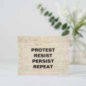 抗議が人々に繰り返し続ける ポストカード (スタンド正面)