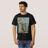 抗議するフクロウの絵が描かれたTシャツ Tシャツ (正面フル)