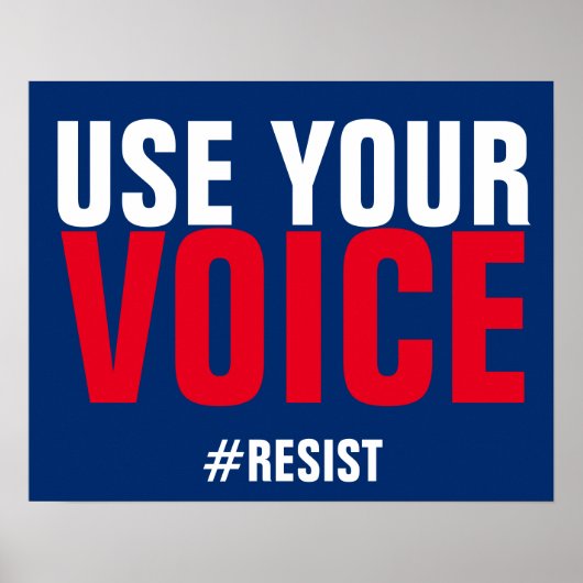 抗議に対し話て声を上げる ポスター (正面)