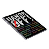 抗議の手を離す ノートブック (右側)