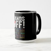 抗議の手を離す マグカップ (正面右)