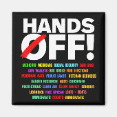 抗議の手を離す マグネット (正面)