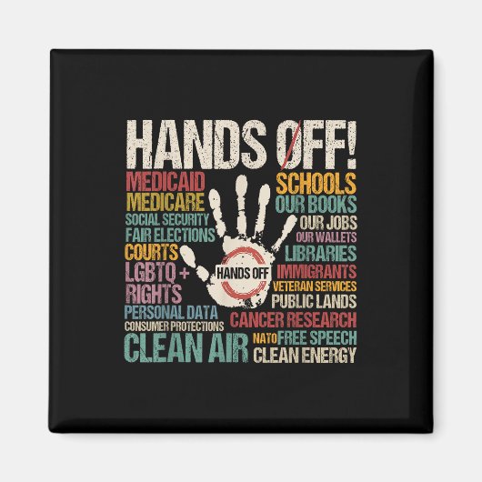 抗議の手を離す マグネット (正面)