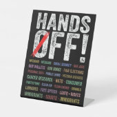 抗議の手を離す 台座サイン (正面)