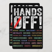 抗議の手を離す 招待状 (正面/裏面)