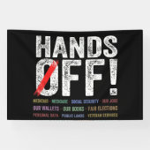 抗議の手を離す 横断幕 (横)