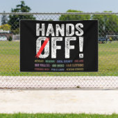 抗議の手を離す 横断幕 (インサイチュ)