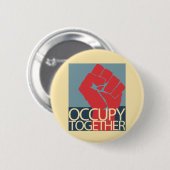 抗議の芸術Occupy wall streetを一緒に占めて下さい 缶バッジ (正面&裏面)