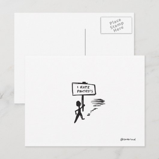 抗議はがき ポストカード (正面/裏面)