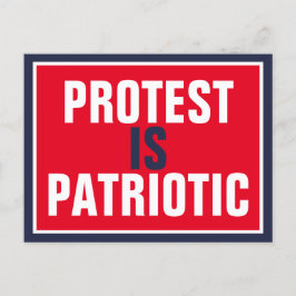 抗議は愛国心がある ポストカード