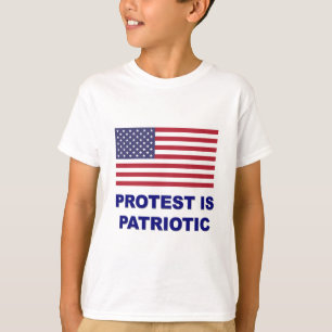 抗議は愛国心がある Tシャツ