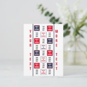 抗議は愛国的なステップと繰り返しロゴのテンプレート ポストカード (スタンド正面)