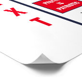 抗議は愛国的なロゴテンプレート ポスター (角)