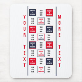 抗議は愛国的なロゴテンプレート マウスパッド