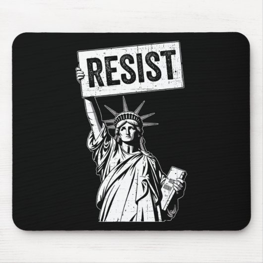 抗議アンチの政治的抗議に抵抗する マウスパッド (正面)