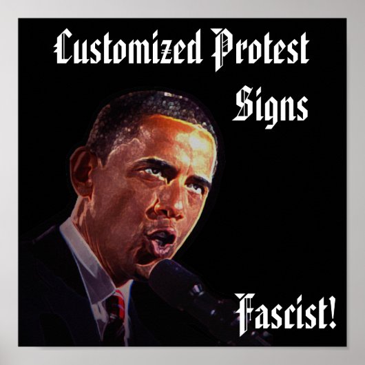 抗議カスタマイズシンボルや象徴 ポスター (正面)