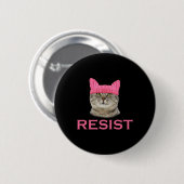 抗議デモ行進の帽子に抵抗する 缶バッジ (正面&裏面)