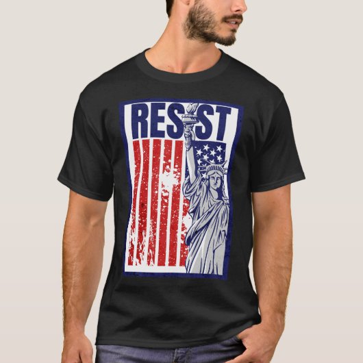 抗議デモTシャツ自由の女神 Tシャツ (正面)