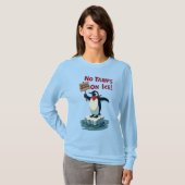 抗議ペンギン – 氷への関税なし Tシャツ (正面フル)