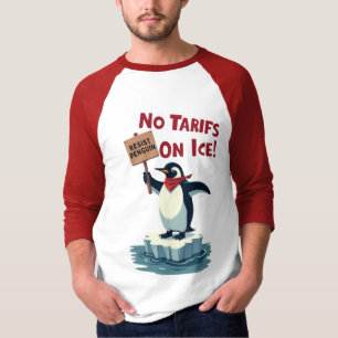 抗議ペンギン – 氷への関税なし Tシャツ