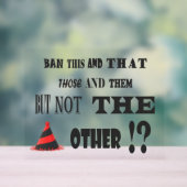 抗議ポスターおもしろいジョーク型 アクリルサイン (ニュートラル)