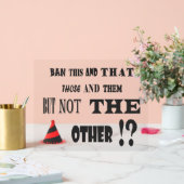 抗議ポスターおもしろいジョーク型 アクリルサイン (ウェディング)