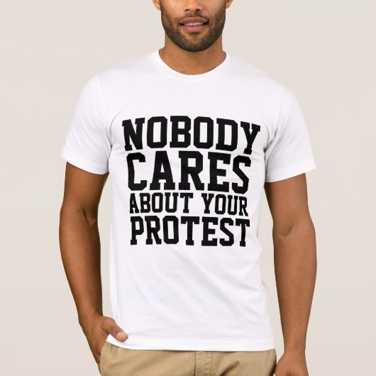 抗議気にTシャツについて誰も知らない Tシャツ (正面)