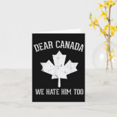抗議　Dear Canada 私たちも彼が嫌い　メープル平等 カード (黄色い花)