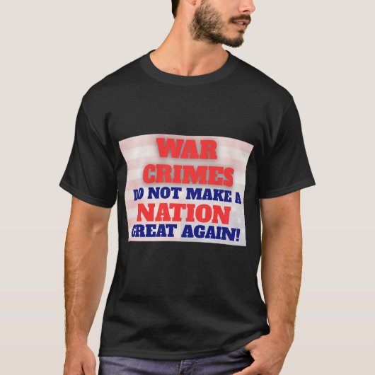 抗議Tシャツ, 戦争犯罪抗議, 反MAGS Tシャツ (正面)