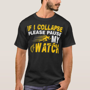 折もしりたたんで時計を立て直しておもしろいくランニングださい  Tシャツ