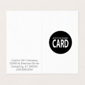 折られたアポイントメントカード 名刺 (外部フラット)