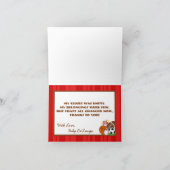 折られたサンキューカードのオールスター赤 サンキューカード (内部)